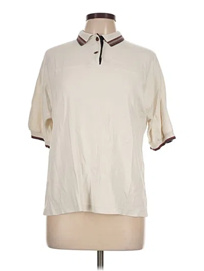 Pre-owned Assorted Brands Short Sleeve Blouse In Ivory