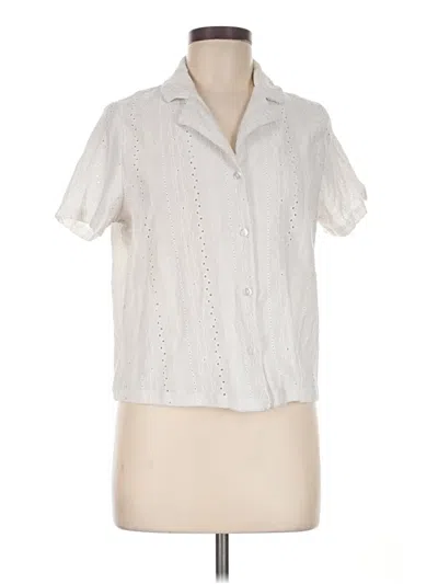 Pre-owned Assorted Brands Short Sleeve Blouse In Ivory