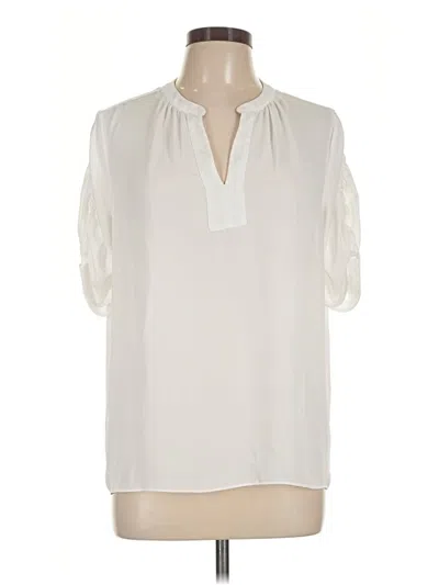 Pre-owned Assorted Brands Short Sleeve Blouse In Ivory