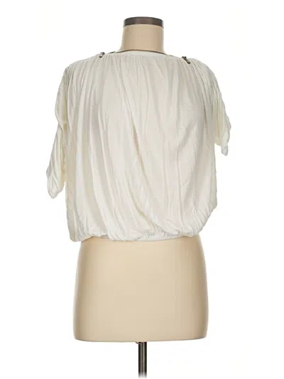 Pre-owned Assorted Brands Short Sleeve Blouse In Ivory