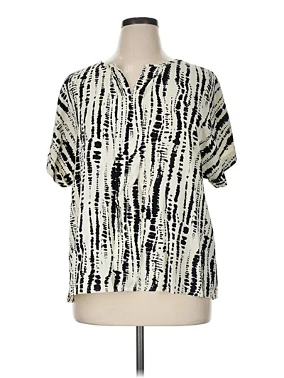 Assorted Brands Short Sleeve Blouse In Ivory