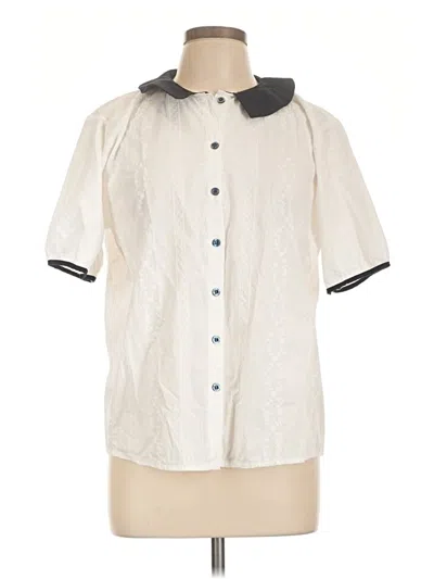 Assorted Brands Short Sleeve Blouse In Ivory