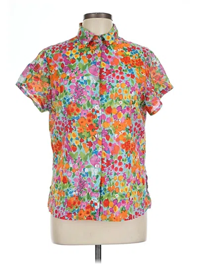 Pre-owned Assorted Brands Short Sleeve Blouse In Orange