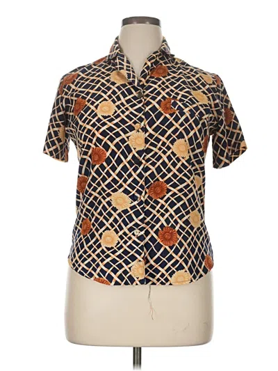 Pre-owned Assorted Brands Short Sleeve Blouse In Orange