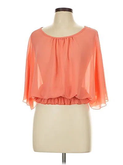 Pre-owned Assorted Brands Short Sleeve Blouse In Orange