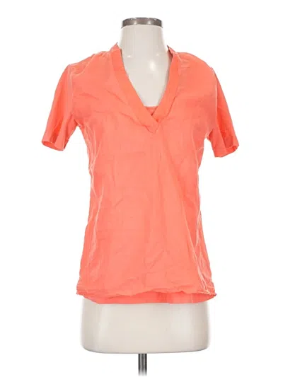 Pre-owned Assorted Brands Short Sleeve Blouse In Orange