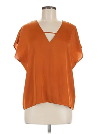 Pre-owned Assorted Brands Short Sleeve Blouse In Orange
