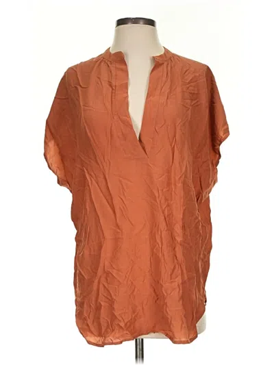 Pre-owned Assorted Brands Short Sleeve Blouse In Orange