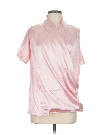 Pre-owned Assorted Brands Short Sleeve Blouse In Pink