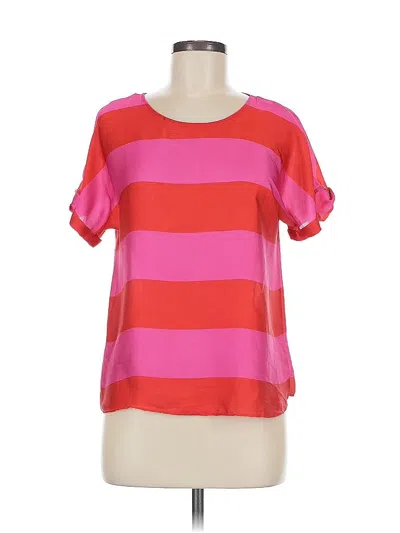 Pre-owned Assorted Brands Short Sleeve Blouse In Pink