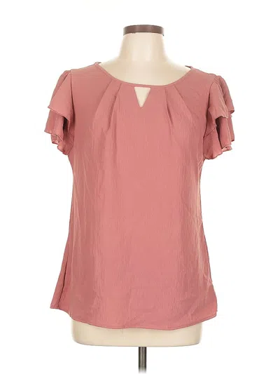 Pre-owned Assorted Brands Short Sleeve Blouse In Pink