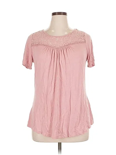 Pre-owned Assorted Brands Short Sleeve Blouse In Pink