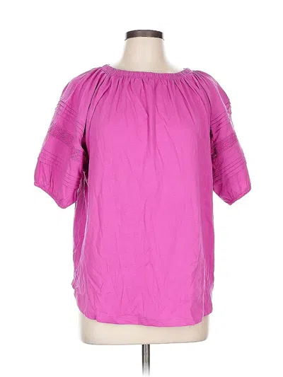 Pre-owned Assorted Brands Short Sleeve Blouse In Pink