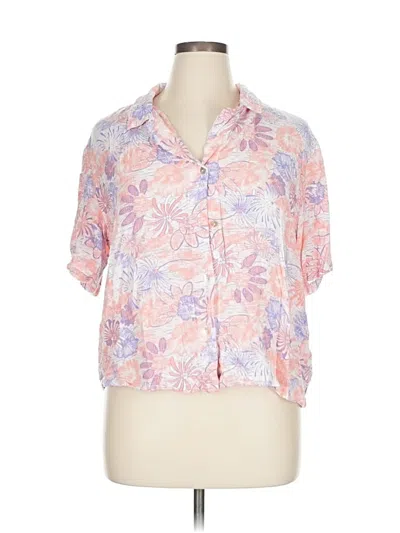 Pre-owned Assorted Brands Short Sleeve Blouse In Pink