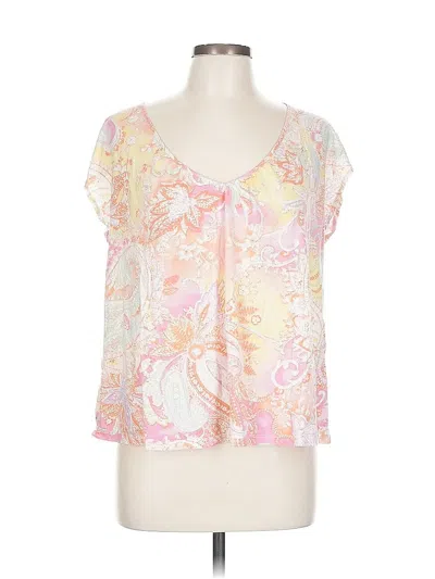 Pre-owned Assorted Brands Short Sleeve Blouse In Pink