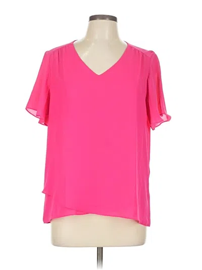 Assorted Brands Short Sleeve Blouse In Pink