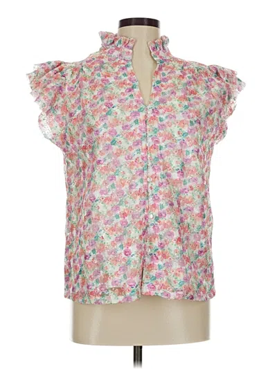 Pre-owned Assorted Brands Short Sleeve Blouse In Pink