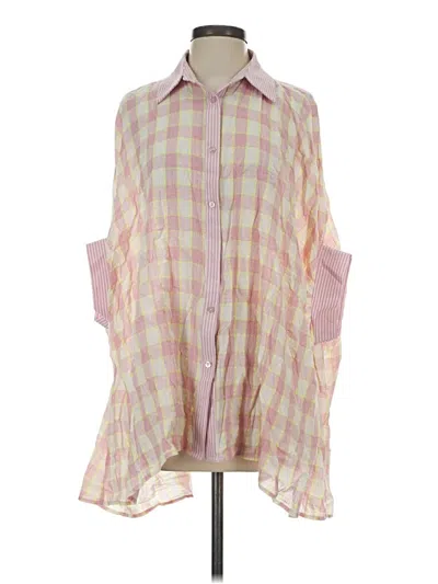 Pre-owned Assorted Brands Short Sleeve Blouse In Pink