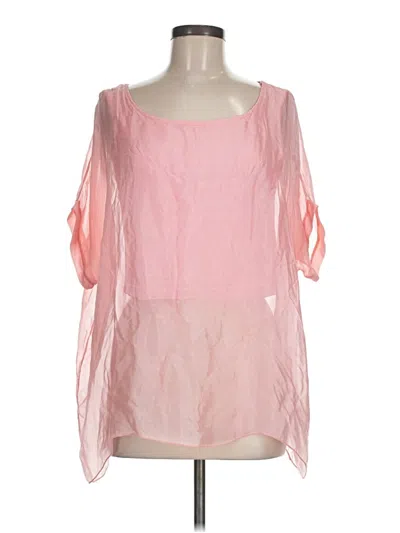 Pre-owned Assorted Brands Short Sleeve Blouse In Pink