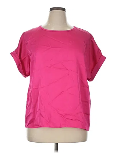 Pre-owned Assorted Brands Short Sleeve Blouse In Pink