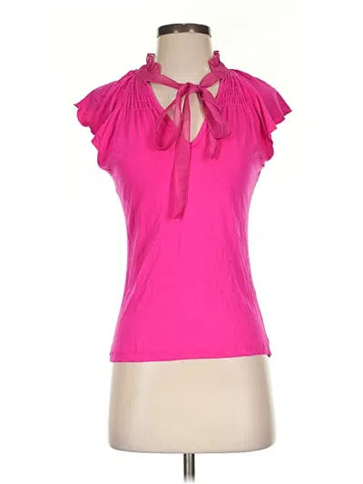 Pre-owned Assorted Brands Short Sleeve Blouse In Pink