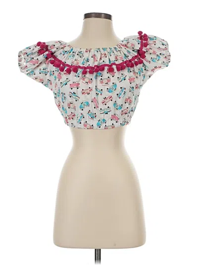 Pre-owned Assorted Brands Short Sleeve Blouse In Pink