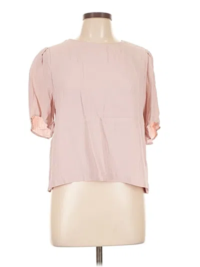Pre-owned Assorted Brands Short Sleeve Blouse In Pink