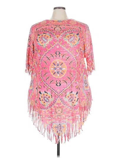 Pre-owned Assorted Brands Short Sleeve Blouse In Pink