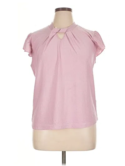 Pre-owned Assorted Brands Short Sleeve Blouse In Pink
