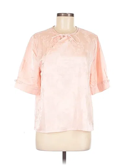 Pre-owned Assorted Brands Short Sleeve Blouse In Pink