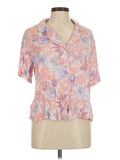 Pre-owned Assorted Brands Short Sleeve Blouse In Pink