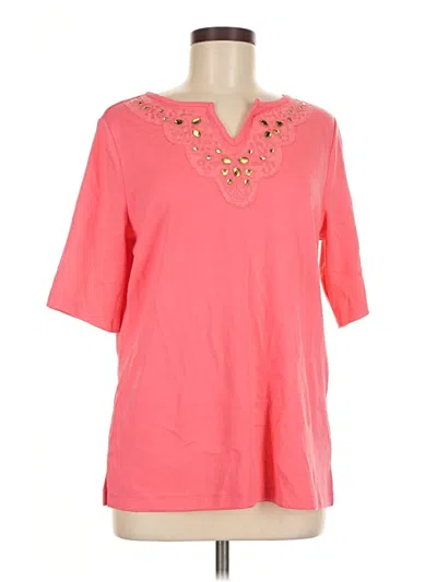 Pre-owned Assorted Brands Short Sleeve Blouse In Pink