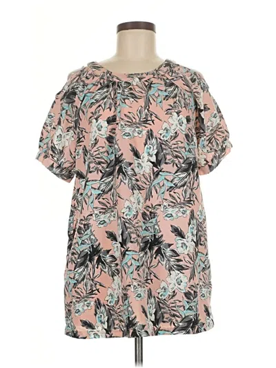 Pre-owned Assorted Brands Short Sleeve Blouse In Pink