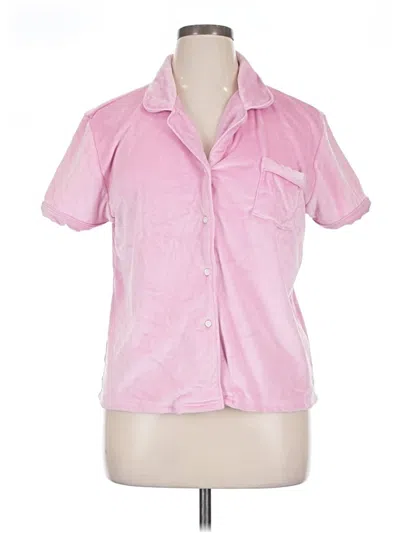 Pre-owned Assorted Brands Short Sleeve Blouse In Pink