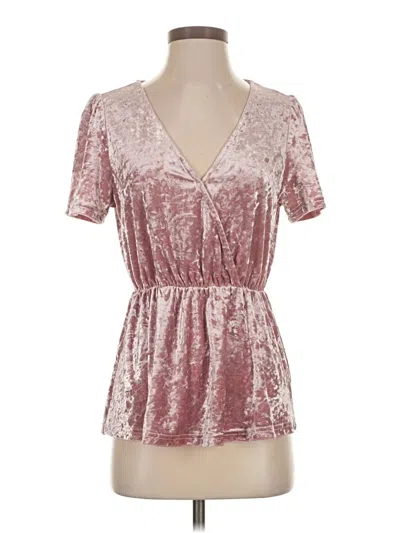 Pre-owned Assorted Brands Short Sleeve Blouse In Pink