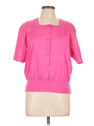 Pre-owned Assorted Brands Short Sleeve Blouse In Pink