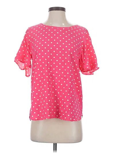 Pre-owned Assorted Brands Short Sleeve Blouse In Pink