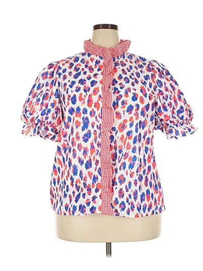 Pre-owned Assorted Brands Short Sleeve Blouse In Pink