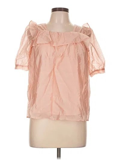 Pre-owned Assorted Brands Short Sleeve Blouse In Pink