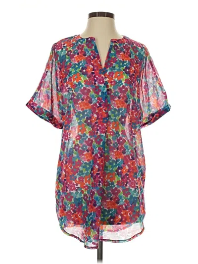 Pre-owned Assorted Brands Short Sleeve Blouse In Pink