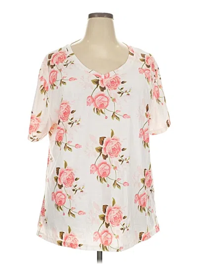 Pre-owned Assorted Brands Short Sleeve Blouse In Pink