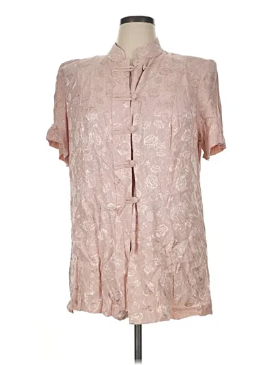 Pre-owned Assorted Brands Short Sleeve Blouse In Pink