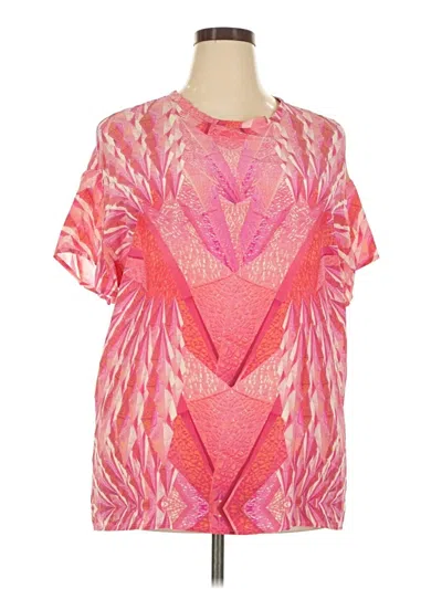 Pre-owned Assorted Brands Short Sleeve Blouse In Pink