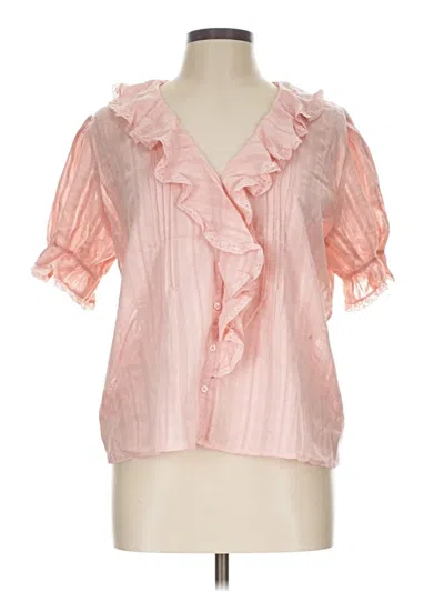 Assorted Brands Short Sleeve Blouse In Pink