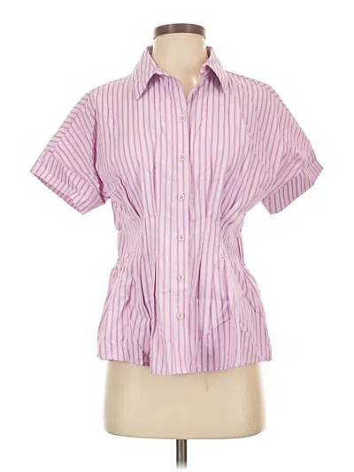 Pre-owned Assorted Brands Short Sleeve Blouse In Pink