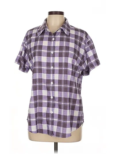 Pre-owned Assorted Brands Short Sleeve Blouse In Purple