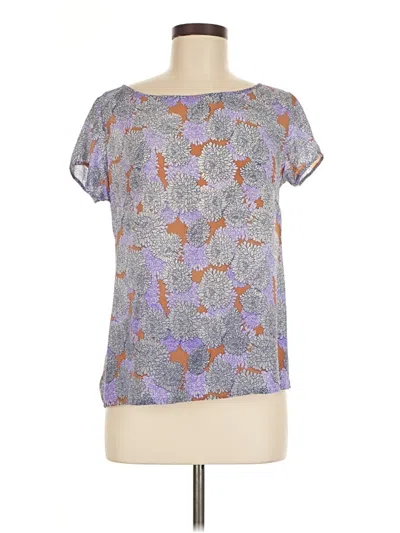 Pre-owned Assorted Brands Short Sleeve Blouse In Purple