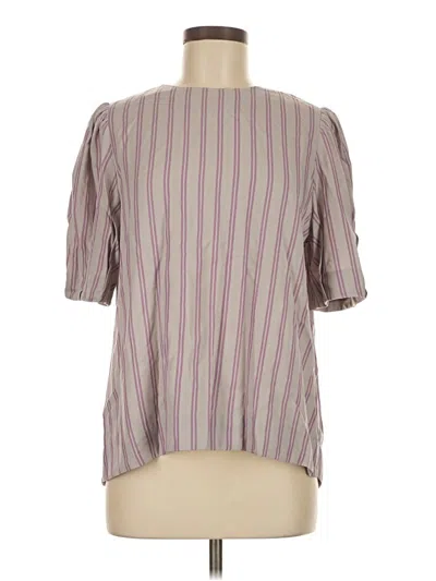 Pre-owned Assorted Brands Short Sleeve Blouse In Purple