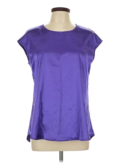 Pre-owned Assorted Brands Short Sleeve Blouse In Purple