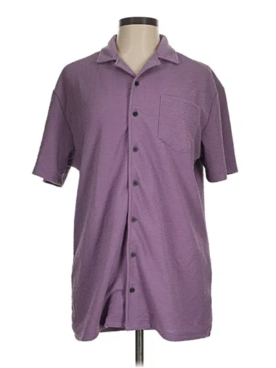 Pre-owned Assorted Brands Short Sleeve Blouse In Purple